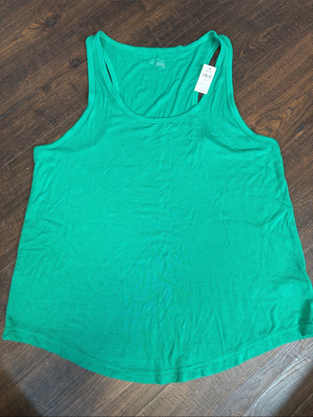 AERIE “offline” NWTWomen’s Large Green Tank Top - Lightweight Scoop Neck ribbed